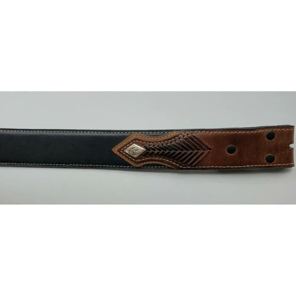 Nocona Mens Ranger Western Belt Cowboy Brown Leather Size 34 N2475401 NO BUCKLE - Picture 8 of 10